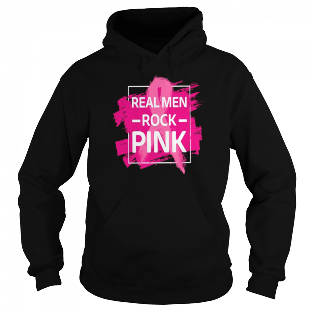 Breast Cancer real men rock Pink  Unisex Hoodie