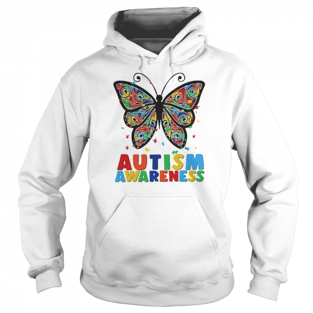 Butterfly Autism Awareness 2022 tee  Unisex Hoodie