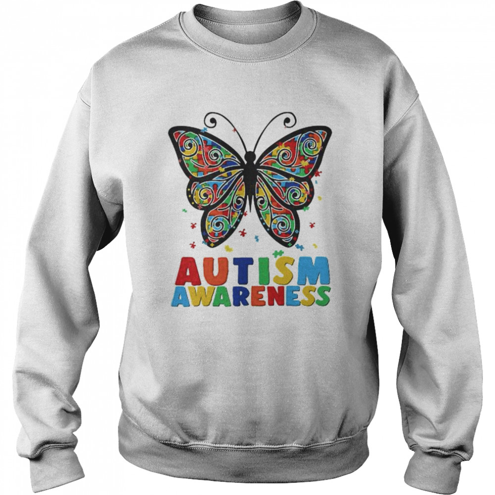 Butterfly Autism Awareness 2022 tee  Unisex Sweatshirt