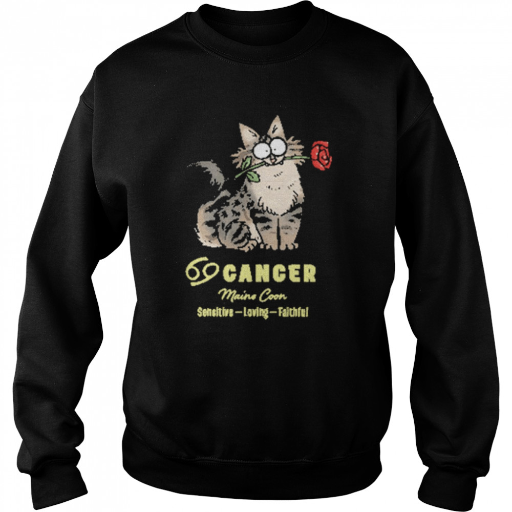 Cancer Maine Coon Zodiac Simon’s Cat Shirt Unisex Sweatshirt