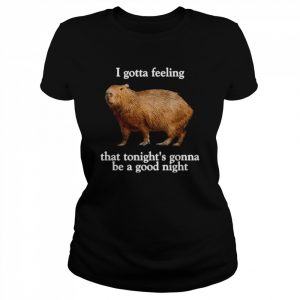 Capybara I Gotta Feeling That Tonight’s Gonna Be A Good Night Shirt Classic Women's T-shirt