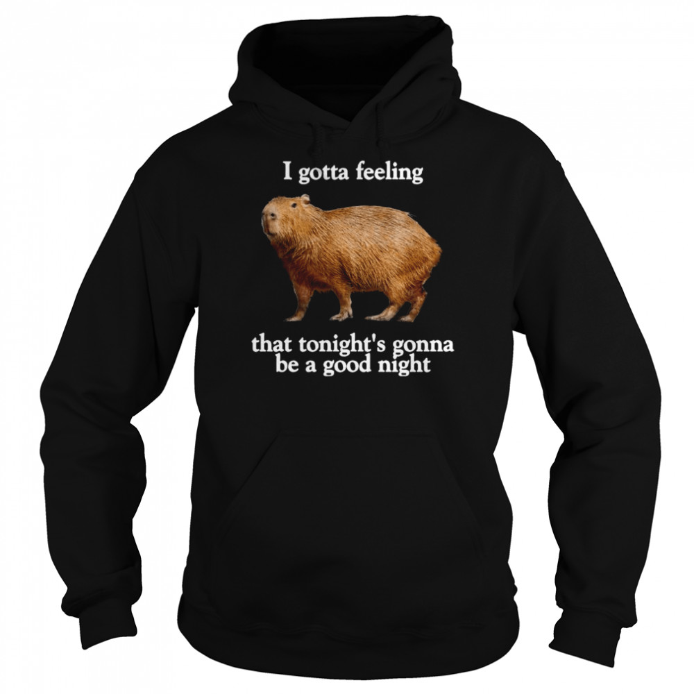 Capybara I Gotta Feeling That Tonight’s Gonna Be A Good Night Shirt Unisex Hoodie