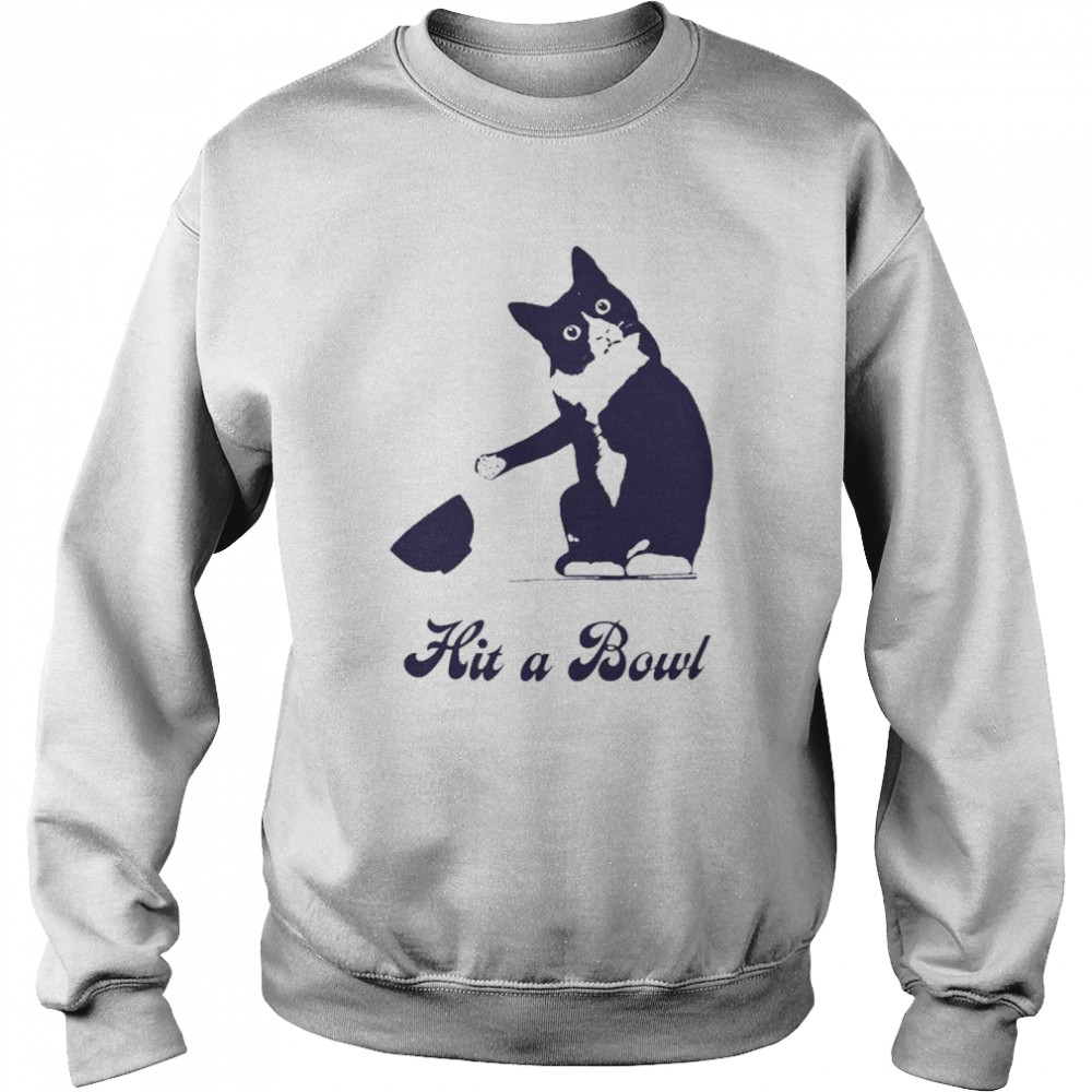 Cat Hit a Bowl  Unisex Sweatshirt