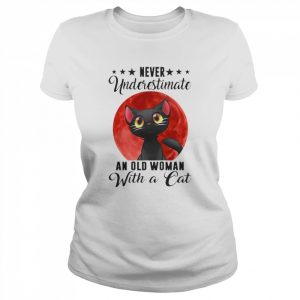 Cat Never Underestimate An Old Woman Shirt Classic Women's T-shirt