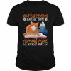 Cats Face Mask And Books Make Me Happy Humans Make My Heart Shirt Classic Men's T-shirt