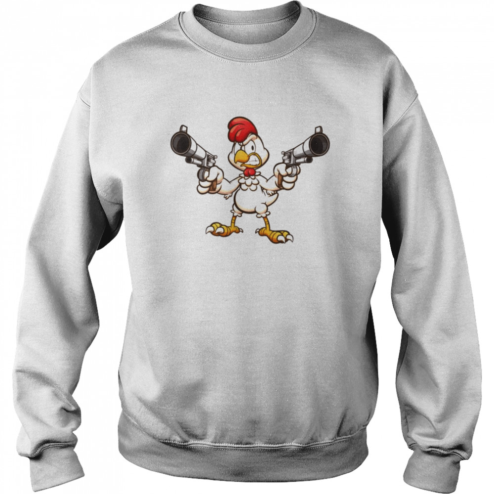 Chicken Double Gun Animaniacs  Unisex Sweatshirt