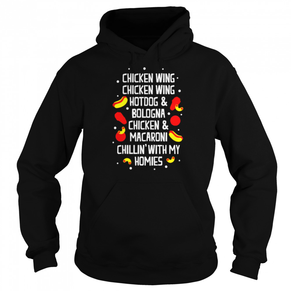 Chicken Wing Chicken Wing Hotdog And Bologna Chicken And Macaroni  Unisex Hoodie