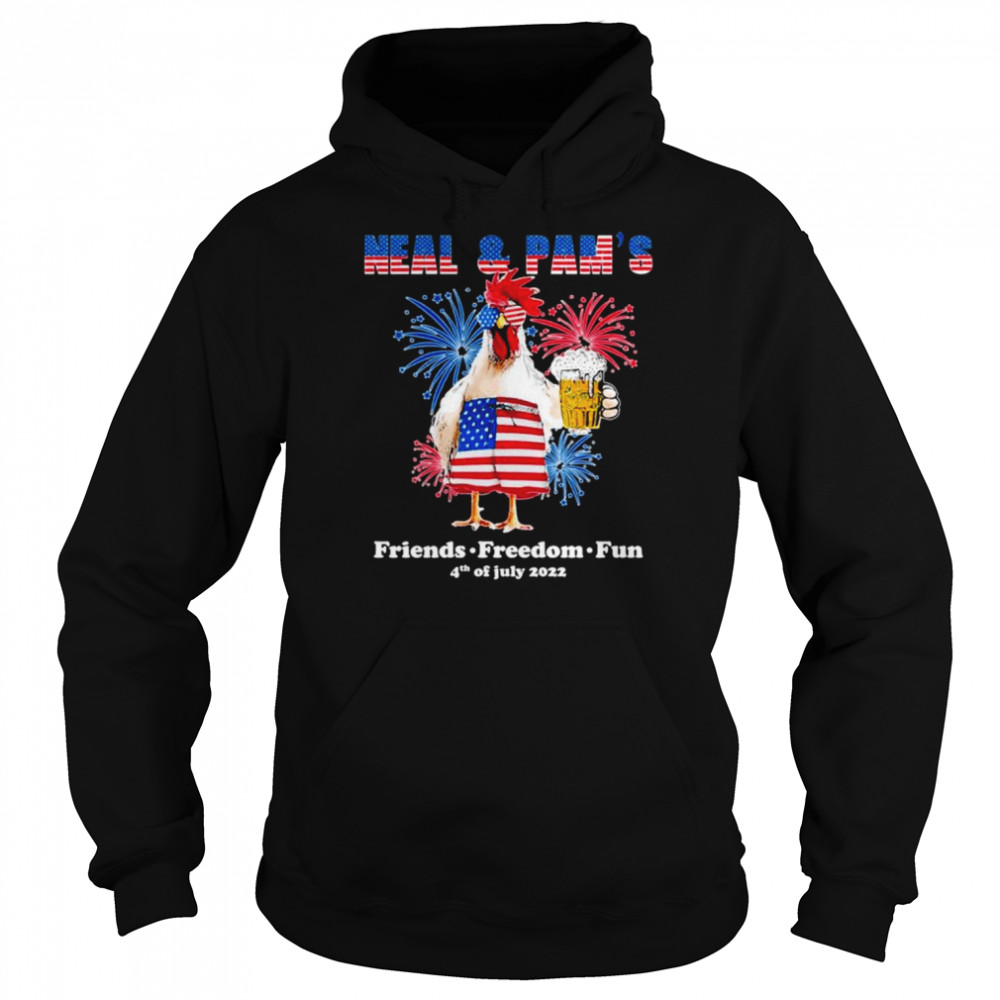 Chicken beer Neal and Pam’s friends freedom fun  Unisex Hoodie