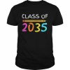 Class of 2035 Grow With Me Shirt Back School Colors Pencil Shirt Classic Men's T-shirt