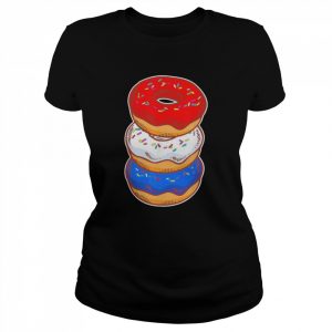 Cute American donut pastry lover baking 4th of july doughnut  Classic Women's T-shirt