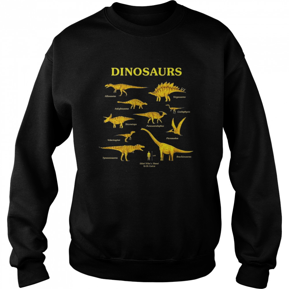 Dinosaurs and idiot  Unisex Sweatshirt