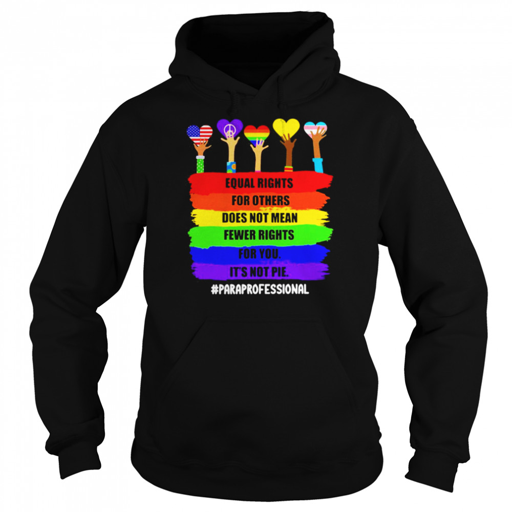 Equal Rights For Others Does Not Mean Fewer Rights For You It’s Not Pie Paraprofessional Shirt Unisex Hoodie