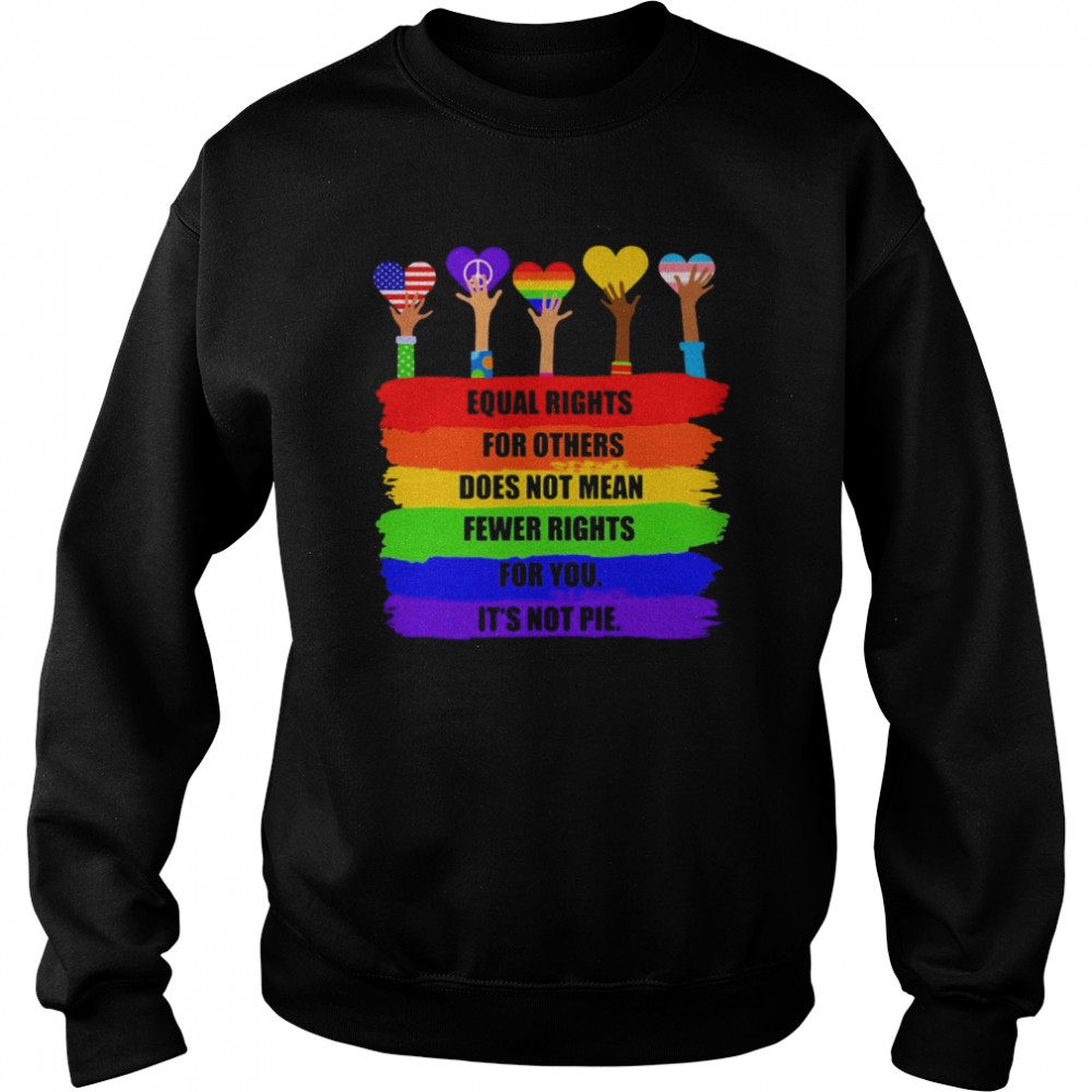 Equal Rights For Others Does Not Mean Fewer Rights For You It’s Not Pie Shirt Unisex Sweatshirt