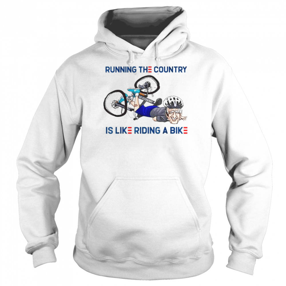 Falling off his bicycle Biden Falls off Bike Joe Biden T-Shirt Unisex Hoodie