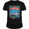 Fishing 4th of July red white and bass  Classic Men's T-shirt