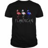 Flamerican Flamingo US American Flag 4th July Fourth Shirt Classic Men's T-shirt