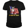 Flower Flag In God We Trust BLACK Boston Terrier Shirt Classic Men's T-shirt