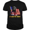 Flower Flag In God We Trust BLACK Labrador Pup Shirt Classic Men's T-shirt