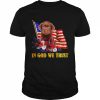 Flower Flag In God We Trust CHOCOLATE Labrador Shirt Classic Men's T-shirt