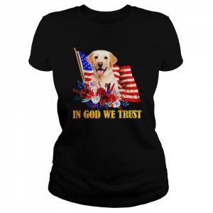 Flower Flag In God We Trust YELLOW Labrador Shirt Classic Women's T-shirt