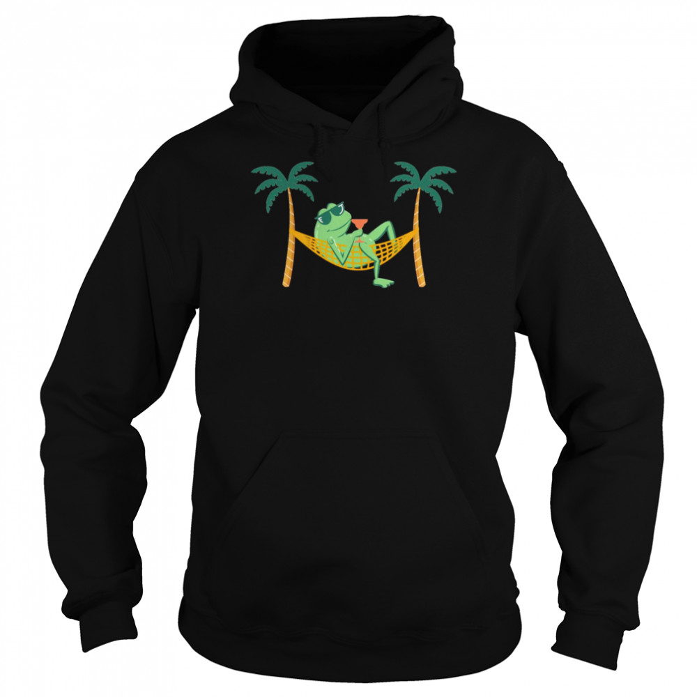 Frog At The Beach Summer Chill  Unisex Hoodie