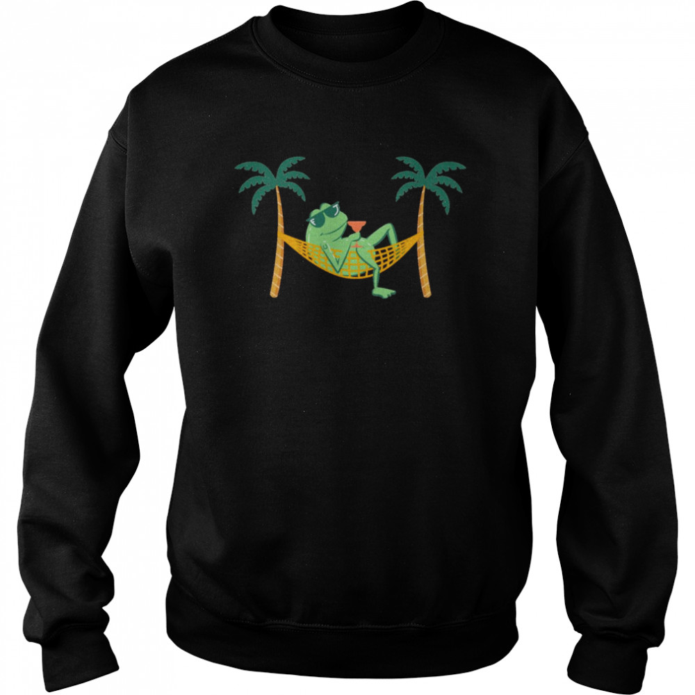 Frog At The Beach Summer Chill  Unisex Sweatshirt