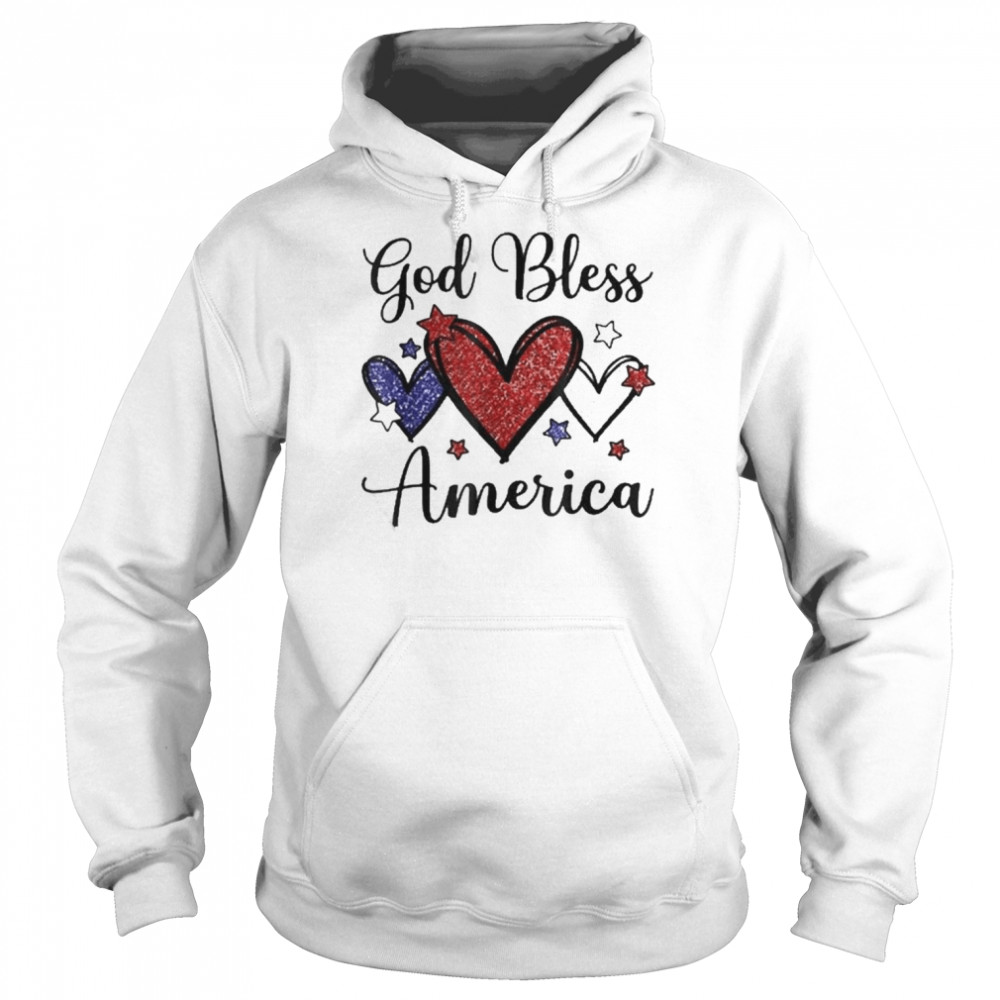 God Bless America Patriotic USA Flag Colors For Christians Shirt Unisex Hoodie