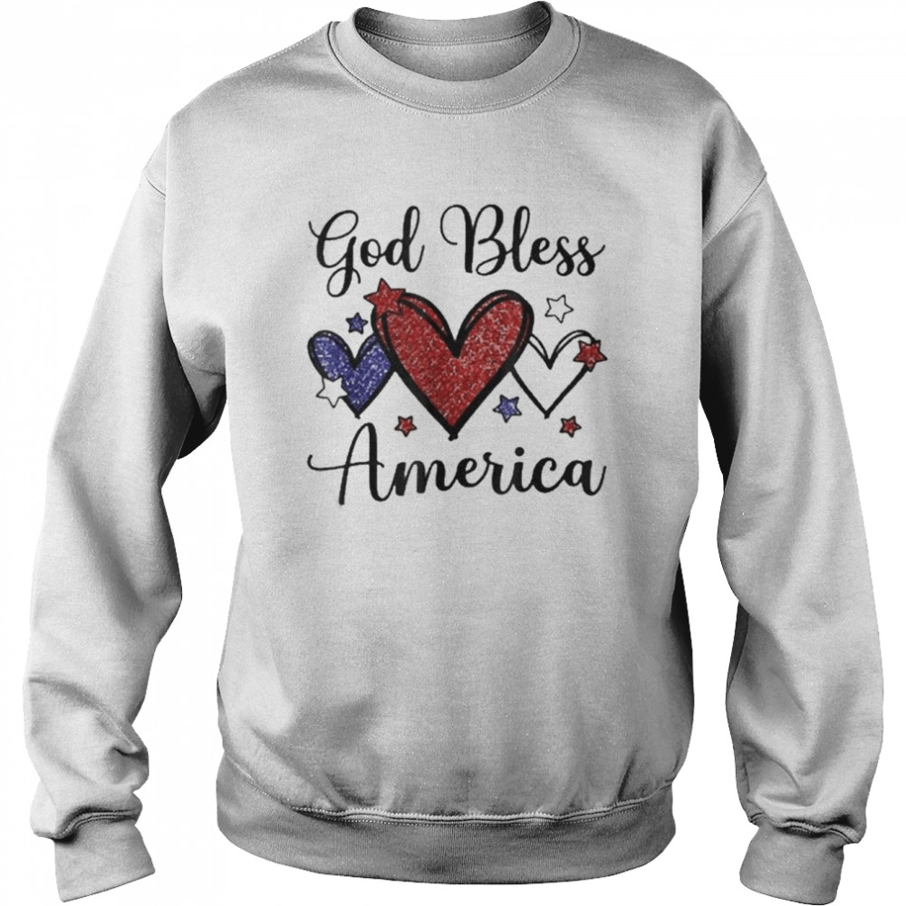 God Bless America Patriotic USA Flag Colors For Christians Shirt Unisex Sweatshirt