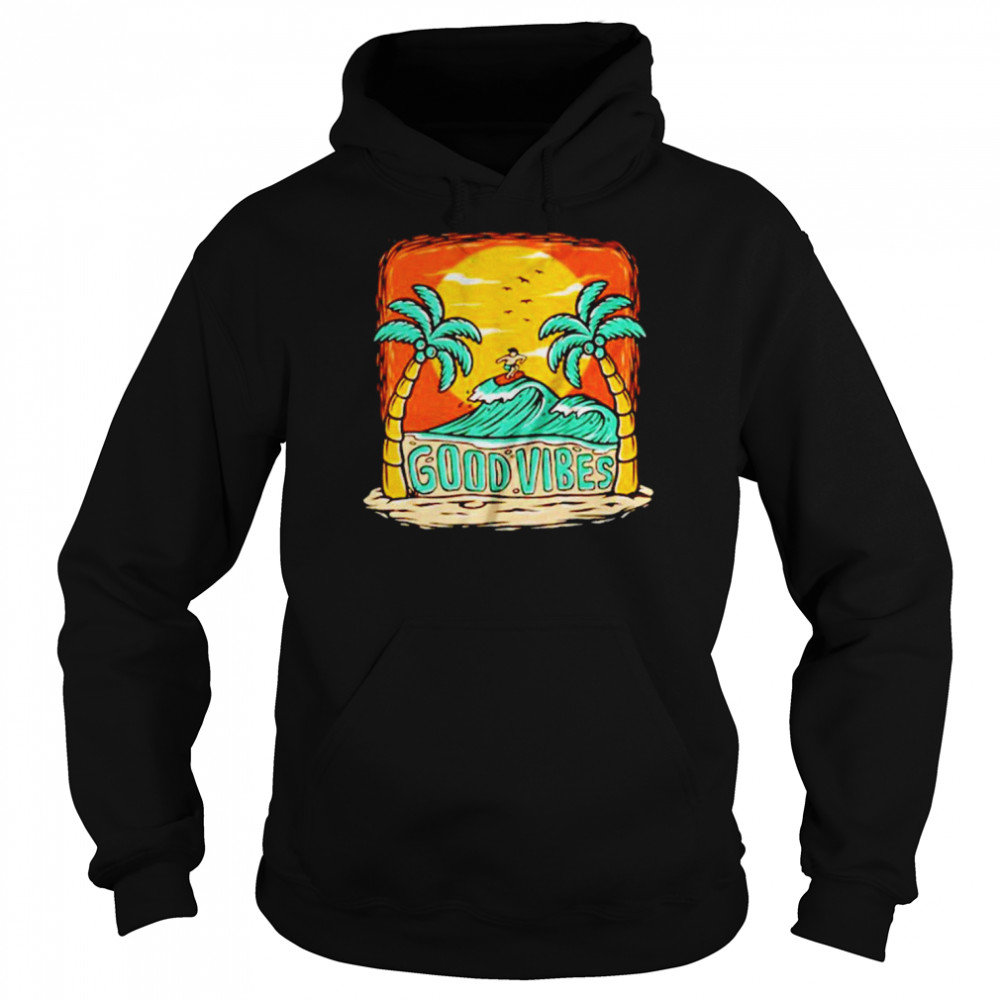 Good Vibes Beach Surfing Party  Unisex Hoodie