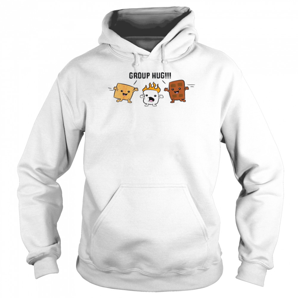 Group Hug S’mores Campfire Marshmallow Chocolate Smores Shirt Unisex Hoodie