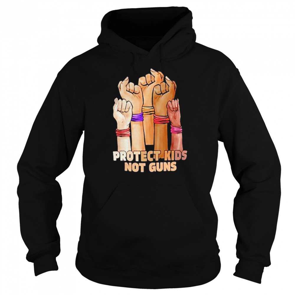 Guns control now protect kids not guns protect children not guns  Unisex Hoodie