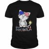 Happy 4th Of July Meowica American Patriotic Flag Cat Shirt Classic Men's T-shirt