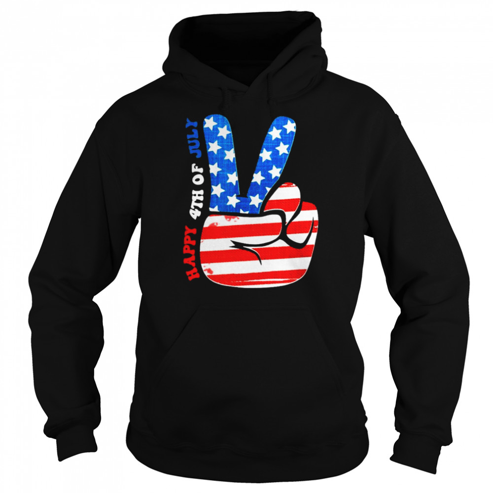 Happy 4th of July America Rockin’ Sign Celebrating Freedom T-Shirt Unisex Hoodie