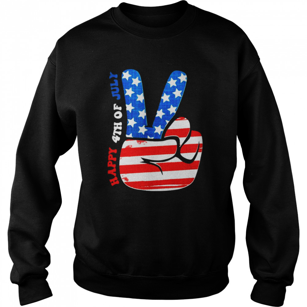 Happy 4th of July America Rockin’ Sign Celebrating Freedom T-Shirt Unisex Sweatshirt