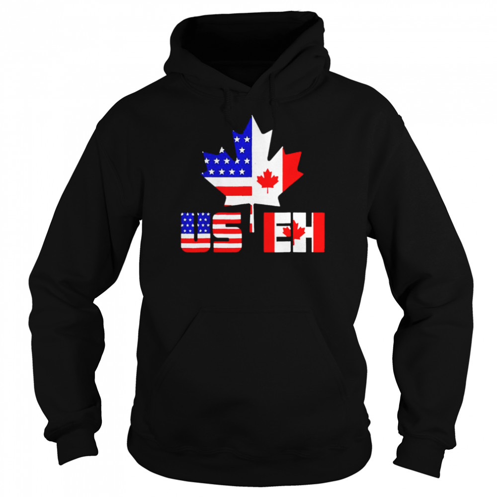 Happy Canada Day USA Pride US Flag Day USEH Canadian  Unisex Hoodie