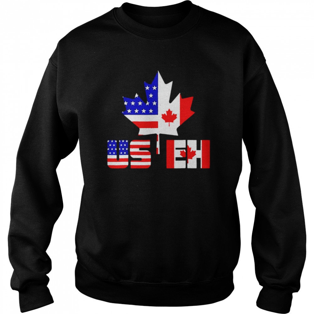 Happy Canada Day USA Pride US Flag Day USEH Canadian  Unisex Sweatshirt