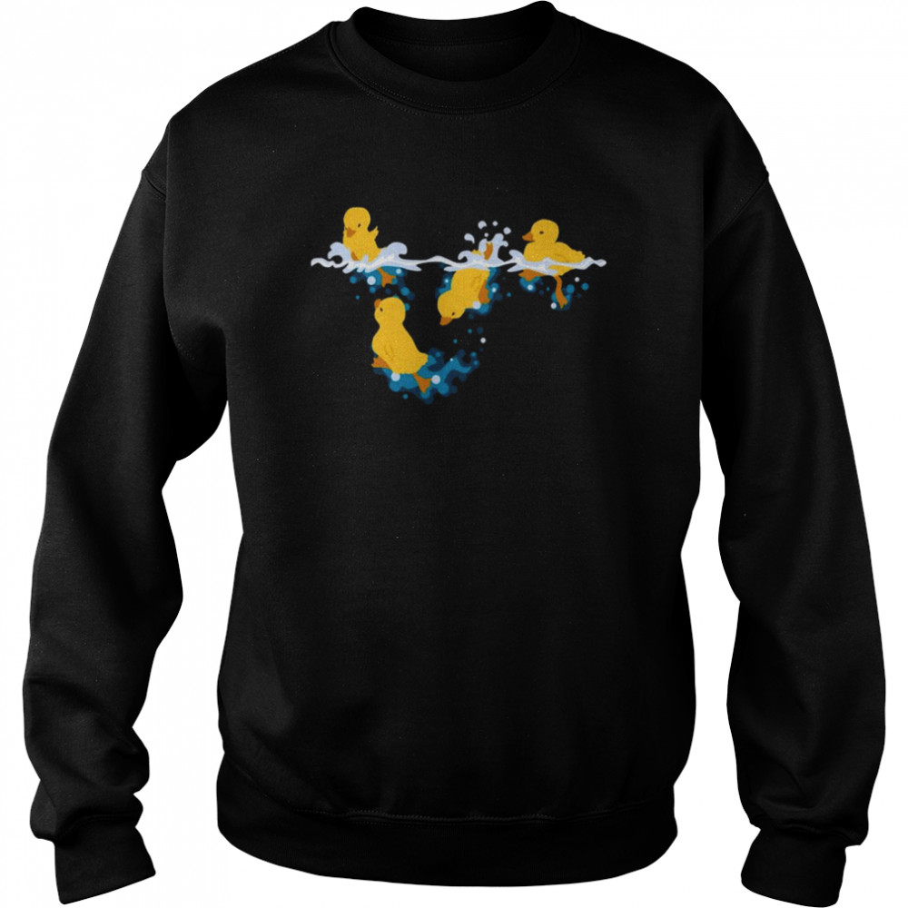 Happy Splashing Ducklings Animal Lovers Duck  Unisex Sweatshirt