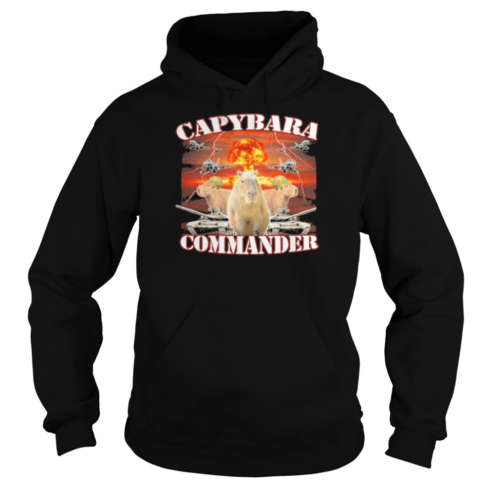 Hards Capybara Commander Shirt Unisex Hoodie