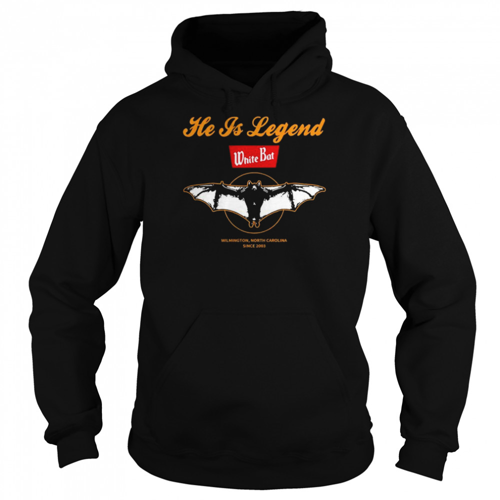 He Is Legend White Bat  Unisex Hoodie