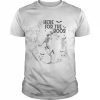 Here For The Boos Skeleton Drinking Wine Shirt Classic Men's T-shirt