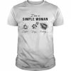 I Am A Simple Woman I Like Coffee Dogs Fishing Shirt Classic Men's T-shirt