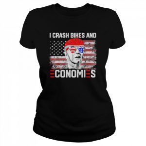 I Crash Bikes and Economies Joe Biden Falling off Bike T-Shirt Classic Women's T-shirt