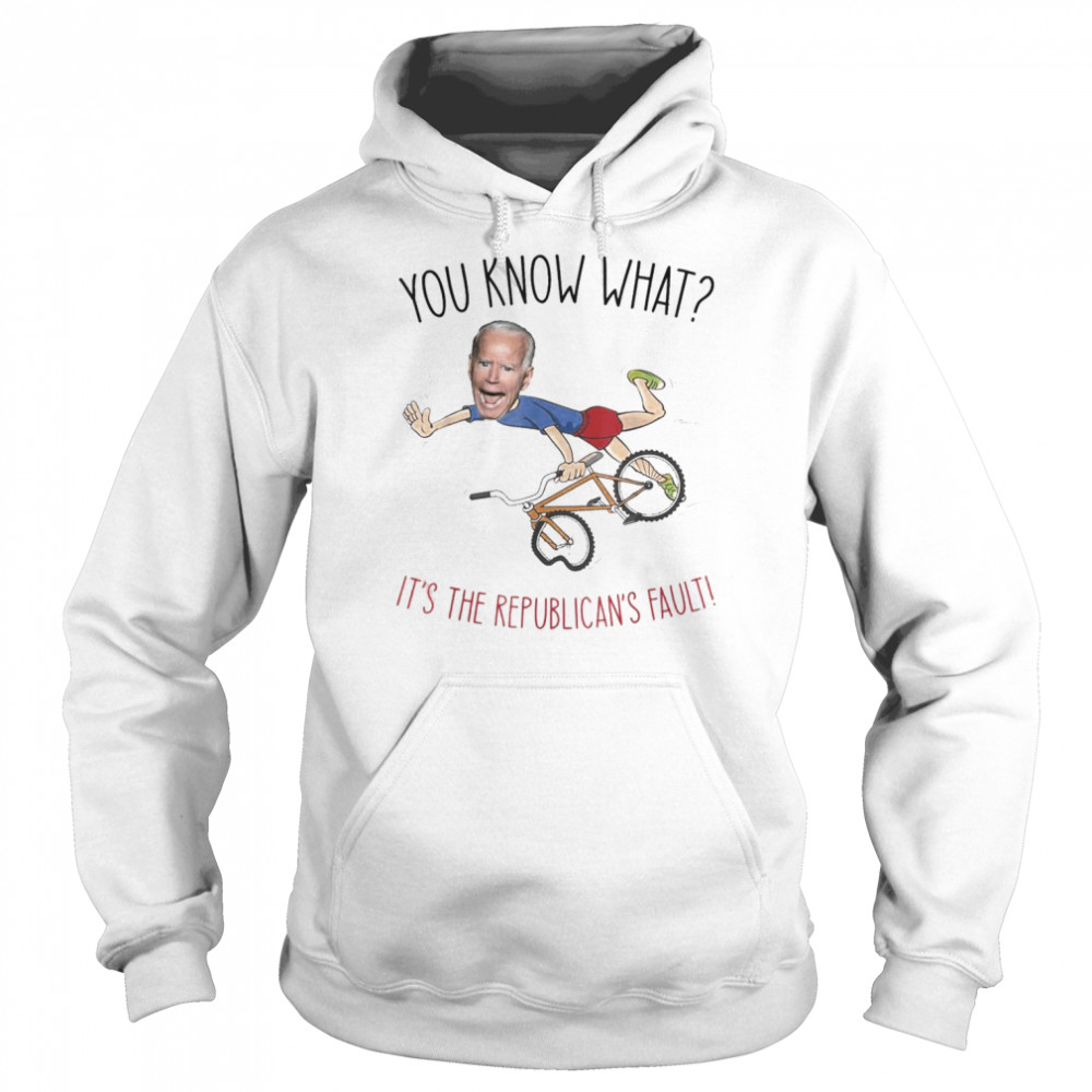 I Got My Foot Caught Bike Fall Joe Biden T-Shirt Unisex Hoodie