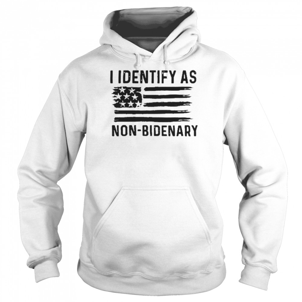 I Identify As Nonbinary White T-Shirt Unisex Hoodie