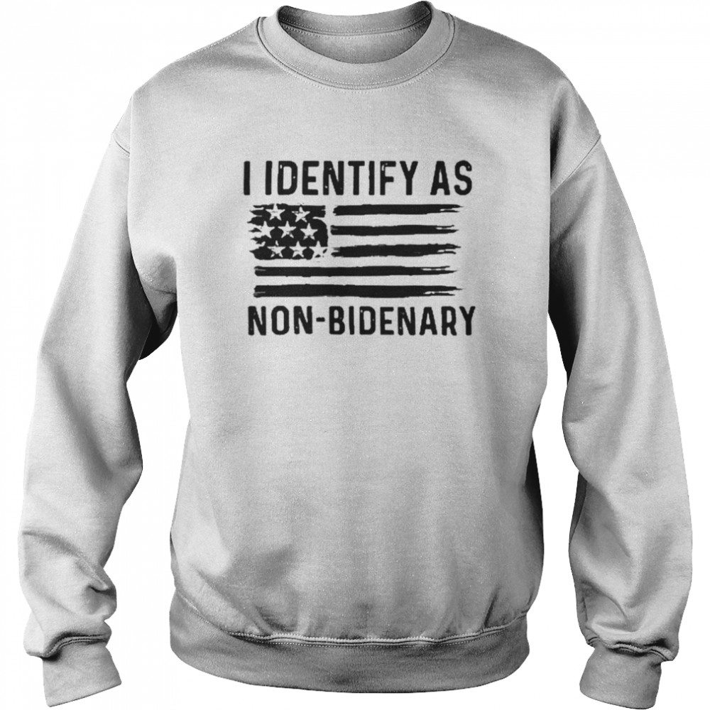 I Identify As Nonbinary White T-Shirt Unisex Sweatshirt