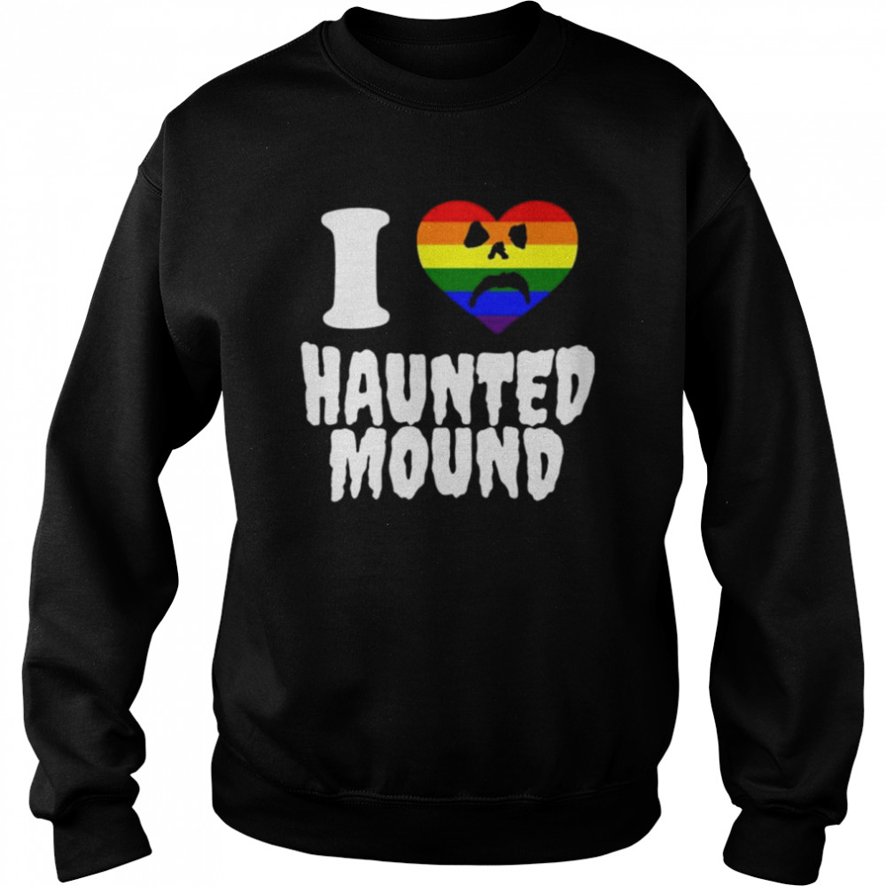 I Lgbt Heart Haunted Mound Shirt Unisex Sweatshirt