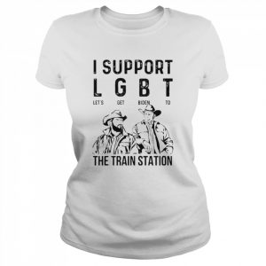 I Support LGBT Let’s Get Biden To The Train Station 2022 T-Shirt Classic Women's T-shirt