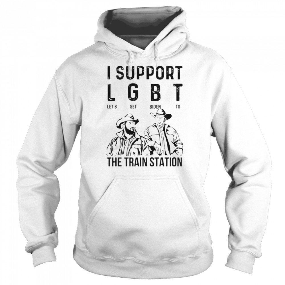 I Support LGBT Let’s Get Biden To The Train Station 2022 T-Shirt Unisex Hoodie