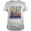 I like Violin and Mountain Biking and maybe 3 people vintage  Classic Men's T-shirt