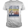 I like cycling and violin and maybe 3 people vintage  Classic Men's T-shirt